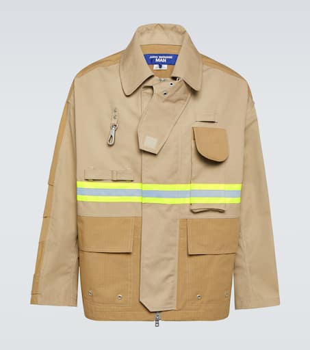 Triple Layer cotton-blend ripstop jacket in beige - Junya
