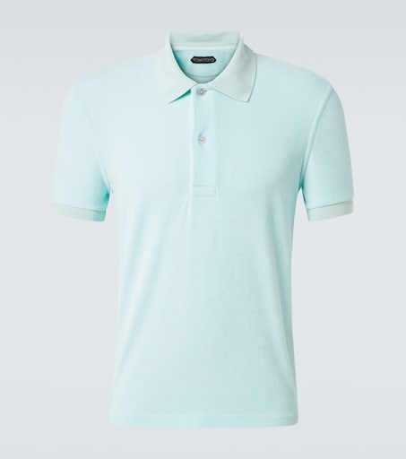 Tom Ford Cotton-blend terry polo shirt
