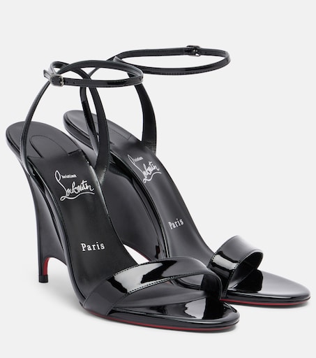 Miss Z patent leather wedge sandals in black - Christian Louboutin