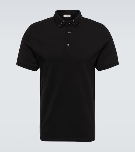 Tシャツ・カットソー VALENTINO GARAVANI Black Cotton Polo Shirt Valentino Valentino Garavani Black Cotton Polo Shirt - Polo