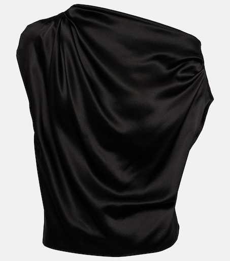 X ASOS TOP TANK DRAPE SATIN 【新品】OMMO THE trim with top cami asymmetric satin COLLECTION SOURCED トップス