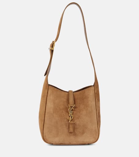 Le 5 à 7 Supple Baby suede shoulder bag in beige - Saint