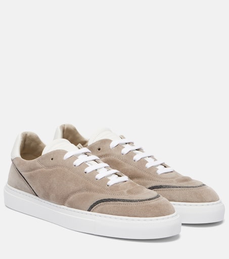 Monili suede sneakers in brown - Brunello Cucinelli | Mytheresa