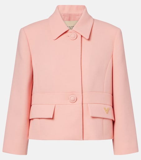VGold virgin wool jacket in pink - Valentino | Mytheresa