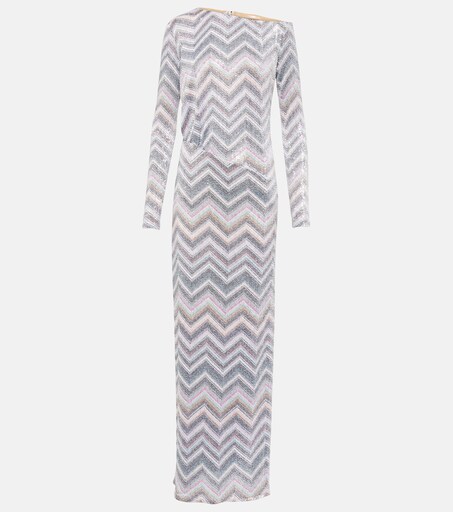 Verziertes Maxikleid aus Häkelstrick in Multicolor - Missoni 