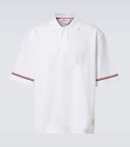 RWB Stripe cotton polo shirt in white - Thom Browne | Mytheresa