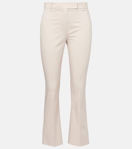 【送料&関税込】Max Mara Acinoso Wide-leg Pant Felice cotton-blend wide-leg pants in beige - S Max Mara