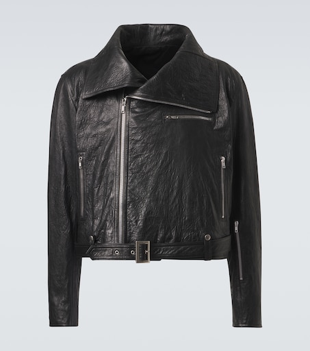 Rick Owens Dracubiker belted leather jacket