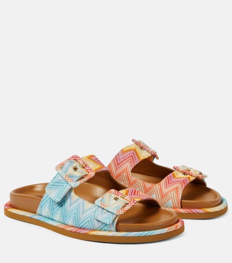 サンダル・ミュール MISSONI Women Sandals MWB009083 SEA BLUE MISSONI Italy Women's Sandal Size 9 D'Orday 39 Jelly Flat