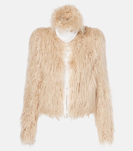 Faux fur jacket in beige - Dries Van Noten | Mytheresa