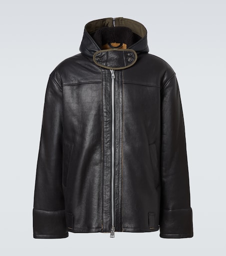 ourlegacy風 leather jacket OUR LEGACY Mini Leather Zipped Jacket | Black | FARFETCH
