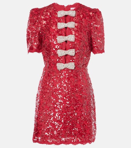 Leyla sequined minidress in red - Rebecca Vallance | Mytheresa