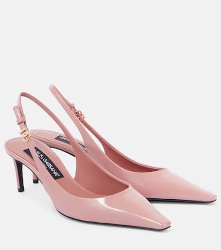 【関税＆送料込み】Dolce & Gabbana 'Mun' Pumps Dolce&Gabbana Mun 60MM Logo-Detailed Patent Leather Pumps