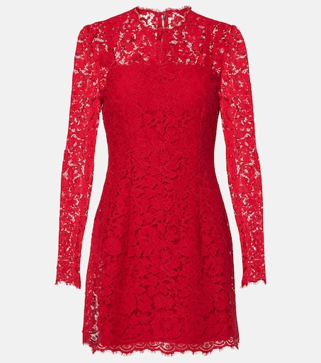 【Dolce&Gabbana】 Lace-trimmedチュールブラレット Dolce & Gabbana - Red Lace Sleeveless Mini Dress