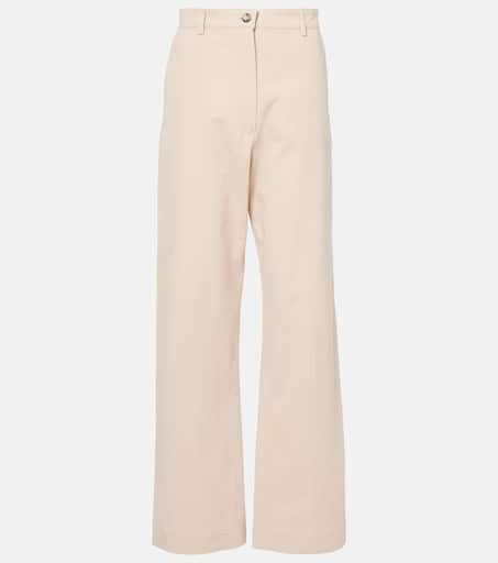 VIP【関税送料無料】希少 SPORTMAX BEIGE OCTTON BLEND PANTS Y's BORN PRODUCT] COTTON TWILL RANDOM TUCK PANTS(XS Light
