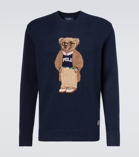 Polo Bear linen and cotton sweater in multicoloured - Polo Ralph