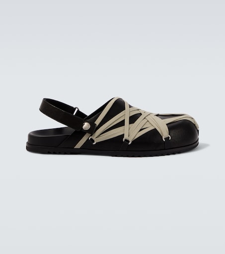 Megalace leather mules in black - Rick Owens | Mytheresa