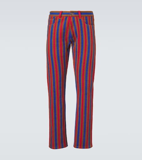 Versace Striped straight jeans