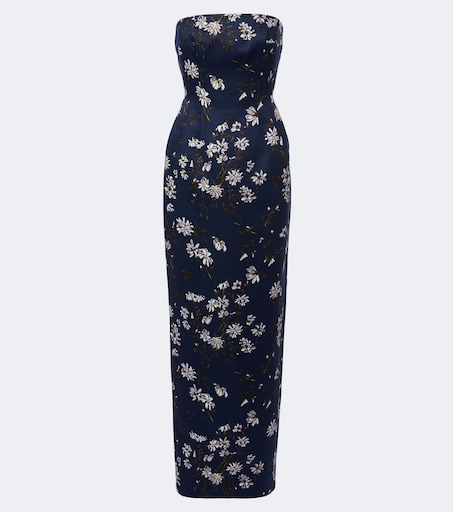 brock collection blue floral dress Brock Collection x H&M Short Fitted Lyocell Pink Floral Corset Dress sz XS