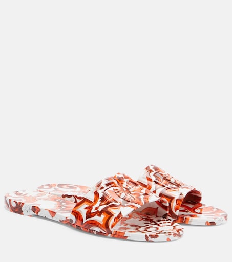 Majolica DG rubber slides in orange - Dolce Gabbana | Mytheresa