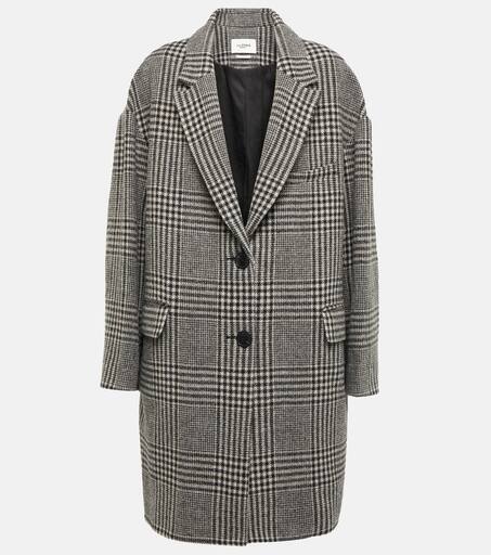 Black checked coat clearance