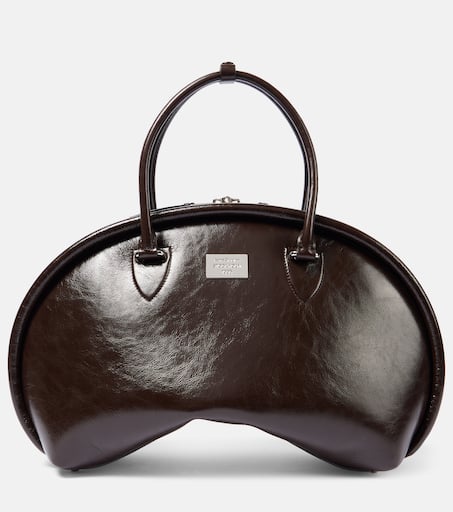 Bowlina leather tote bag in brown - Acne Studios | Mytheresa