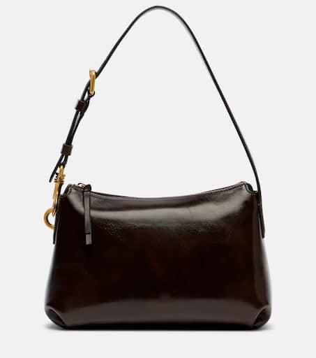 ショルダーバッグ・ポシェット DRIES VAN NOTEN Woman Shoulder bag Beige 011535395 103 Grip Small leather shoulder bag in grey - Dries Van Noten