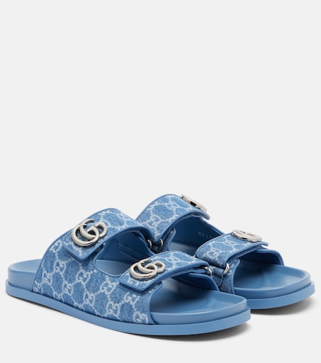 GUCCI GG柄 デニム プラットフォーム サンダル 34 P01131190.jpg