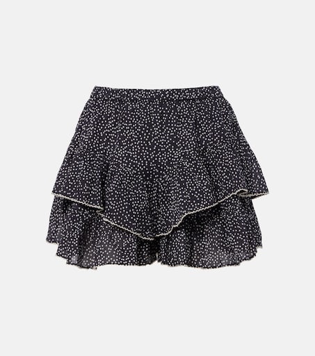 Jocadia polka-dot ruffled cotton shorts in black - Marant Etoile