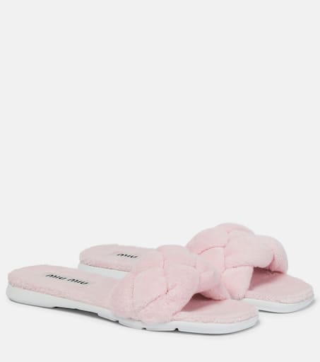 【MIU MIU】TERRY SANDALS Terry sandals in pink - Miu Miu | Mytheresa