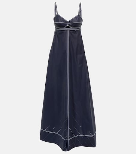 【送料 関税込】Tory Burch Cutout maxi dress Cutout maxi dress in blue - Tory Burch | Mytheresa