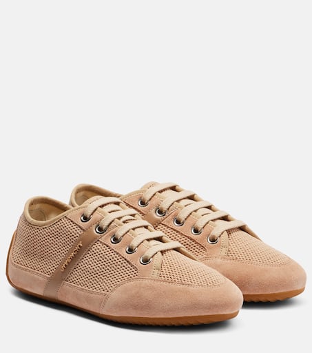 Slim suede-trimmed sneakers in pink - Givenchy | Mytheresa