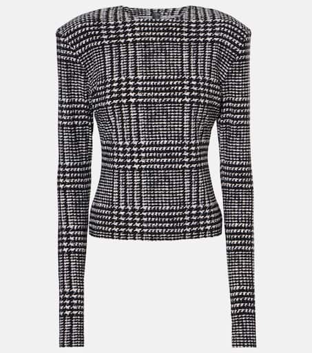 Plaid top in green - Norma Kamali | Mytheresa