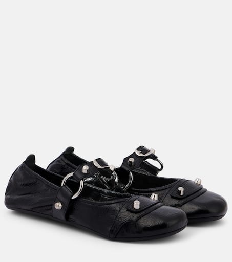 Le City leather Mary Jane flats in black - Balenciaga