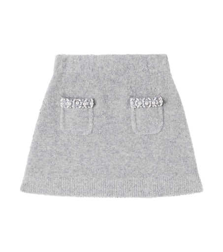 Self-Portrait｜SKIRTS (KNIT EMBELLISHED MINI SKIRT (RS25 Black Knit Embellished Mini Skirt – self-portrait