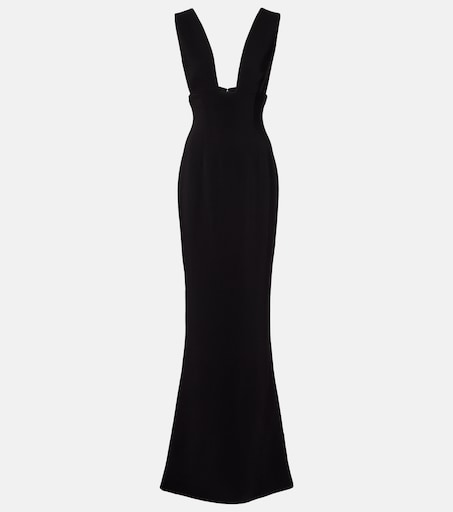 stella mccartney black dress Stella McCartney | Black Compact Knit Midi Dress | Women