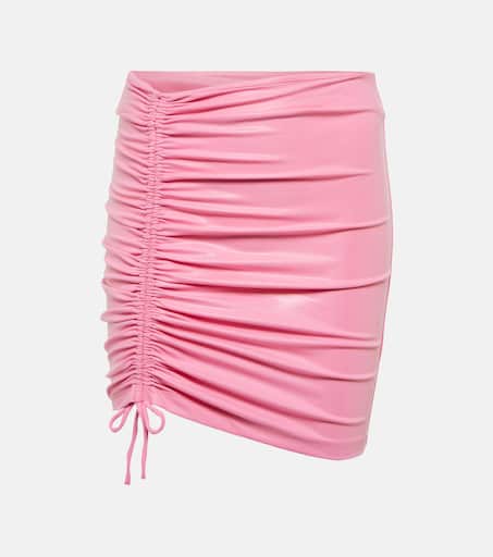 Margaritta ruched miniskirt in pink - Rotate | Mytheresa