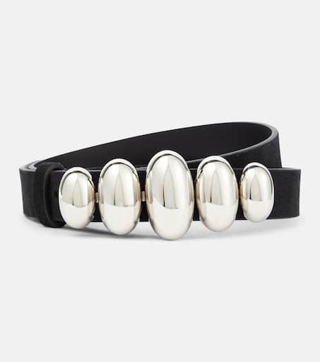 【関税込み】Isabel Marant ブラック Fuzz ベルト Fuzz slim suede belt in black - Isabel Marant | Mytheresa