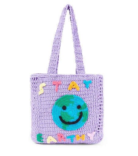 Crochet tote bag in purple - Stella Mc Cartney Kids | Mytheresa