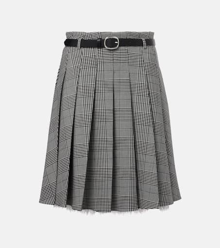 スカート Self Portrait PRINCE OF WALES CHECK PLEATED MIDI SKIRT White Floral Plisse Midi Skirt – self-portrait-US