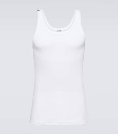 Men's Ribbed Cotton Logo Tank Top