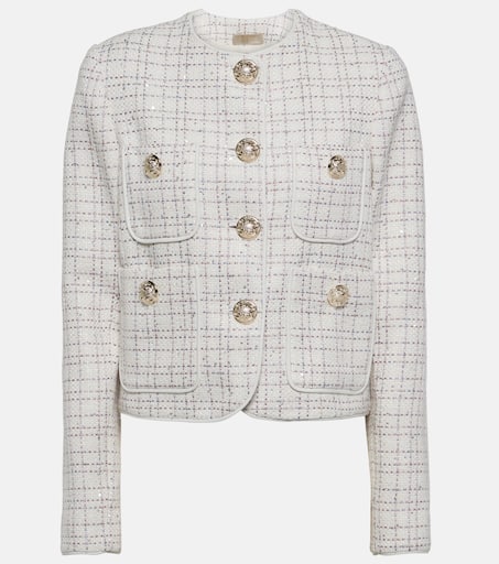 Embellished tweed jacket in white - Elie Saab | Mytheresa