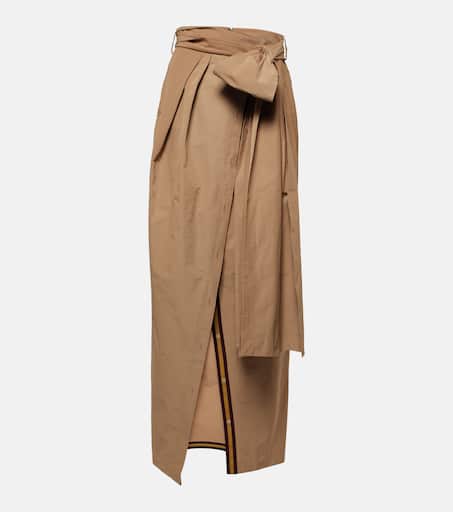 スカート DRIES VAN NOTEN 'Seaches Long' skirt Beige DRIES VAN NOTEN Pleated cotton-twill maxi wrap skirt