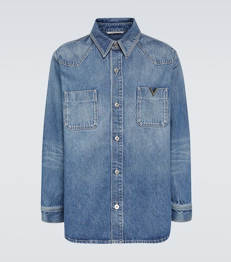 Denim shirt in blue - Valentino | Mytheresa