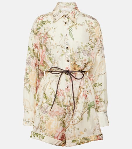ZIMMERMANN★素敵！Cream Floral Waverly Romper Zimmermann Waverly Playsuit in Cream Floral | REVOLVE