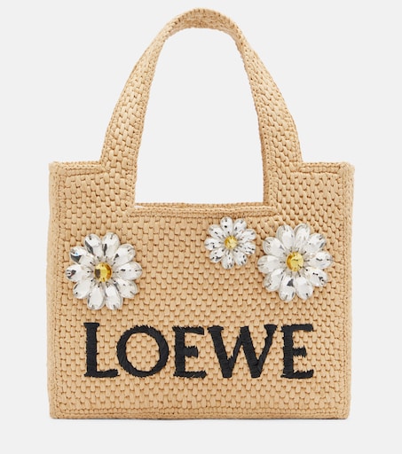LOEWE Paula’s Ibiza トートバッグ　希少 Paula's Ibiza embellished raffia top-handle bag in beige - Loewe