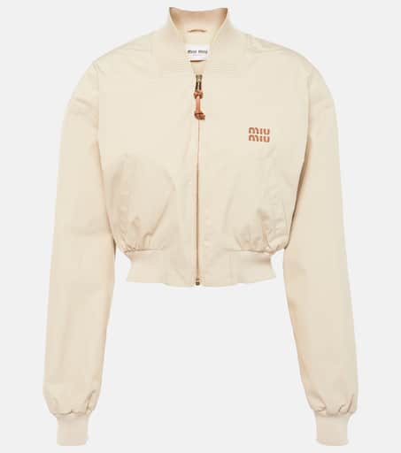 ジャケット MIU MIU Panama jacket with Miu Miu patch 23825516_53811375_600.jpg