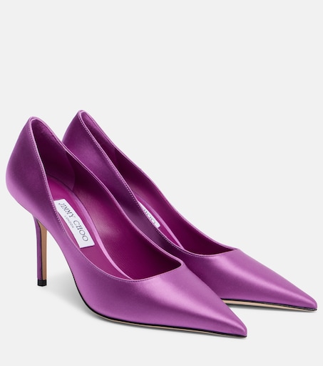 Love 85 satin pumps in purple - Jimmy Choo | Mytheresa Love 85 satin pumps in purple - Jimmy Choo | Mytheresa