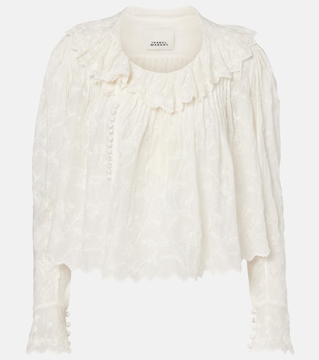 ジェーンマープル　ruffle yoke lace blouse ホワイト　新品 P01133896.jpg
