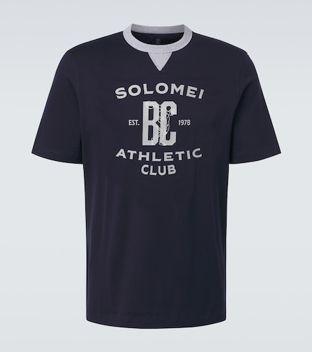 Brunello Cucinelli Printed cotton jersey T-shirt